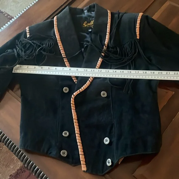 Women’s size 10 vintage black Scully Fringe Leather western equestrian Jacket - Picture 13 of 16